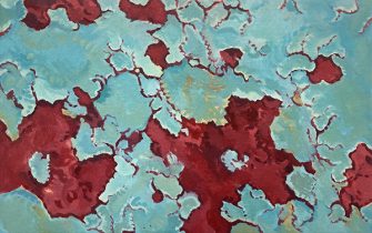 「剥がれ」キャンバスに油彩　M10 (33.3×53.0cm)　2024