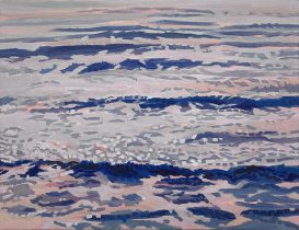 「海岸波浪」キャンバスに油彩　F12 (50×60.6cm)　2023