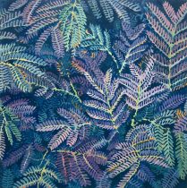 「シダ」キャンバスに油彩　S12 (60.6×60.6cm)　2023