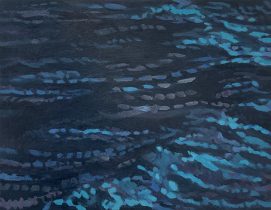 「水面」キャンバスに油彩　F6 (31.8×41cm)　2023