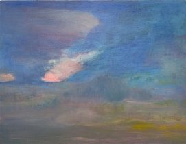 「Cegloの道にて 2」アクリル絵具、油絵具、キャンバス　41×53cm　2024