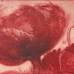 「en Rouge」アクアチント、ドライポイント、雁皮刷り　22×29.8cm　2024　