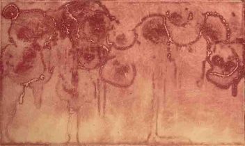 「バラの庭の遠く」アクアチント、雁皮刷り　13×22cm　2015