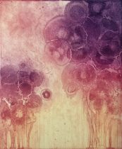 「When the flowers were in bloom」エッチング、アクアチント、ドライポイント、雁皮刷り　2013