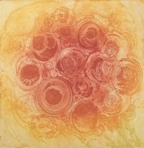 「Bouquet」エッチング、アクアチント、ドライポイント、雁皮刷り　25×25cm　2019