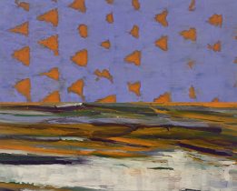 「アグラⅠ」顔料、画仙紙、膠、アクリルメディウム　1300×1620mm　2024