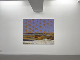 「アグラⅠ」顔料、画仙紙、膠、アクリルメディウム　1300×1620mm　2024