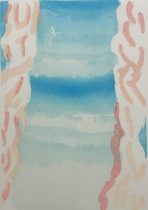 「Grab the sky and fly」和紙に木版　410×310mm　2024