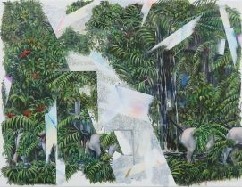 「あの日の隙間を辿る」キャンバスに油彩　31.8×41cm　2024