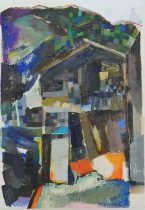 「海の近くにある家」キャンバスに油彩　22.7×15.8cm　2024