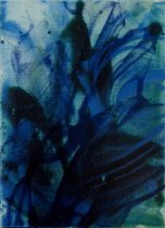 「闇に揺れる 24-18」キャンバスにアクリル、オイル　24×33cm　2024