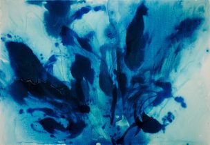 「闇に揺れる 24-9」キャンバスにアクリル、オイル　162×112cm　2024