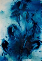 「闇に揺れる 24-10」キャンバスにアクリル、オイル　112×162cm　2024