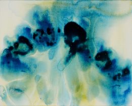 「陽光に揺れる 24-5」キャンバスにアクリル、オイル　27.3×22cm　2024