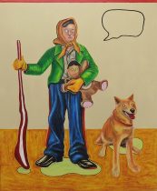 「St.Catcher Y」油絵、クレパス　1620×1300mm　2024