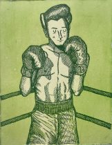 「強い人」銅版画　125×100mm　2024