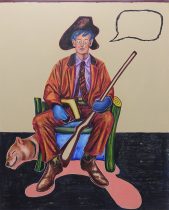 「St.Catcher R」油絵、クレパス　1620×1300mm　2024