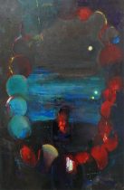 「今夜だけ」oil,photo paper on canvas　100×65.2cm　2024