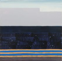 「宙」水彩、紙、パネル　S4（33.3×33.3cm）