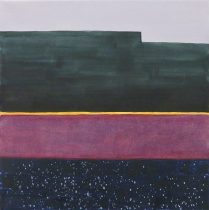 「宙」水彩、紙、パネル　S4（33.3×33.3cm）