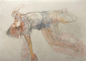 「ドローイング」土佐麻紙、水彩、コン テ、念紙、薄美濃紙　2024