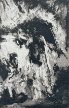 「雨の日の陽気」リトグラフ、油性インク、いづみ紙　200×130mm　2023