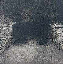 「The maze」エッチング、アクアチント　100×100mm　2020