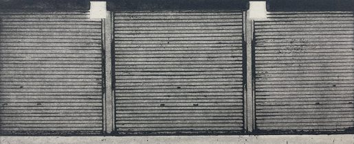 「Closed」エッチング、アクアチント　90×210mm　2022