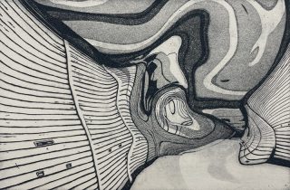 「Warp Ⅰ」エッチング、アクアチント　100×150mm　2023