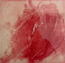 「Layered Magnolia」アクアチント、ドライポイント　120×120mm　2025