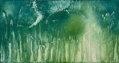 「A place where something dwells」アクアチント、ドライポイント　265×500mm　2025