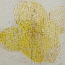 「Happiness」越前和紙、水性木版　100×100mm　2023