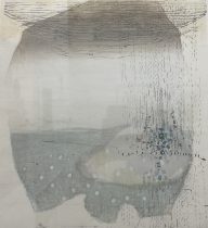 「おもい　そら」越前和紙、水性木版　300×280mm　2020