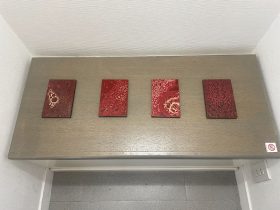 「蒟醤手板」漆、麻布、砥粉、色漆　サイズ可変　2023