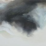 「人の風景LIX(59)」天竺綿パネル、岩絵具、水干、胡粉、雲母、金属粉、墨、アートレジン　F30　2025