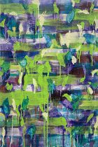 「汽水域―空間が生まれる　25－P－1」板、紙、白亜地、油彩、テンペラ　83.3×56.2cm　2025