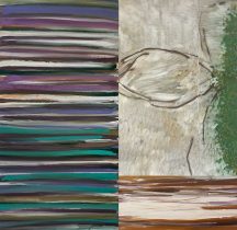 「木蓮」顔料、画仙紙、膠、アクリルメディウム　175×180cm　2025