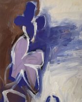 「ヒマラヤユキノシタ」顔料、画仙紙、膠、アクリルメディウム　47.5×38cm　2025