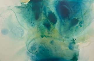 「浸透25-7」キャンバスにアクリル、オイル　130×89cm　2025　