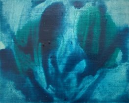 「暗層25-11」キャンバスにアクリル、オイル　24×19cm　2025