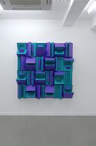 「2504」紙、接着剤、木製パネル　160×160×20cm　2025