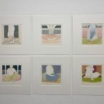 「寓意的な庭」色鉛筆、紙　各20×20cm　2024