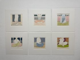 「寓意的な庭」色鉛筆、紙　各20×20cm　2024