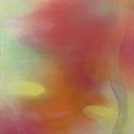 「色奏・影映　紅色のラプソディ」綿布にアルキド水性樹脂絵具　65.2×53cm　2025