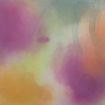 「色奏・影映　色彩が香る」綿布にアルキド水性樹脂絵具　27.3×27.3cm　2025