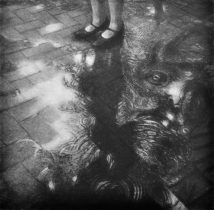 「通り雨」銅版　44.5×44.5cm　2025