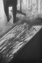 「冬の訪問者」エッチング　17.5×11.5cm　2025