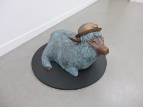 「sleep sheep sleep」銅、真鍮