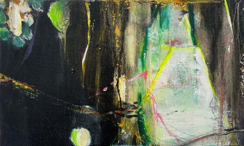 「Speculum 水鏡」oil on canvas　27.3×45.5cm　2025