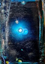 「Figra mea 声」oil,pas,pen,on photo paper　17.8×12.7cm　2025